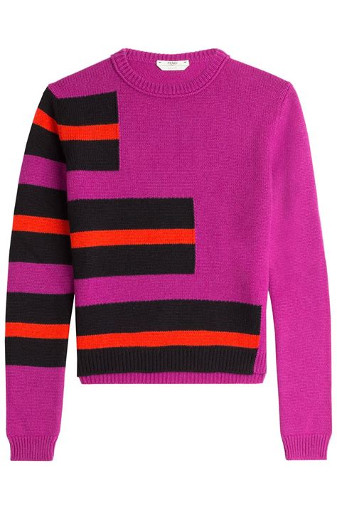 fendi high low cashmere jumper